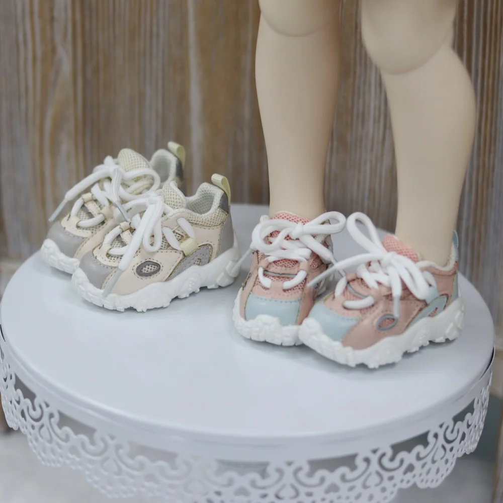 BJD doll shoes 1/4，uncle Lace-up soft soled mesh casual shoes BJD doll accessories