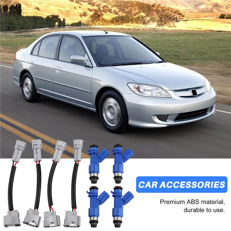 4PCS 16450-RWC-A01 New Fuel Injector Nozzle 410Cc For ACURA RDX RSX TSX INTEGRA HONDA CIVIC-M53K