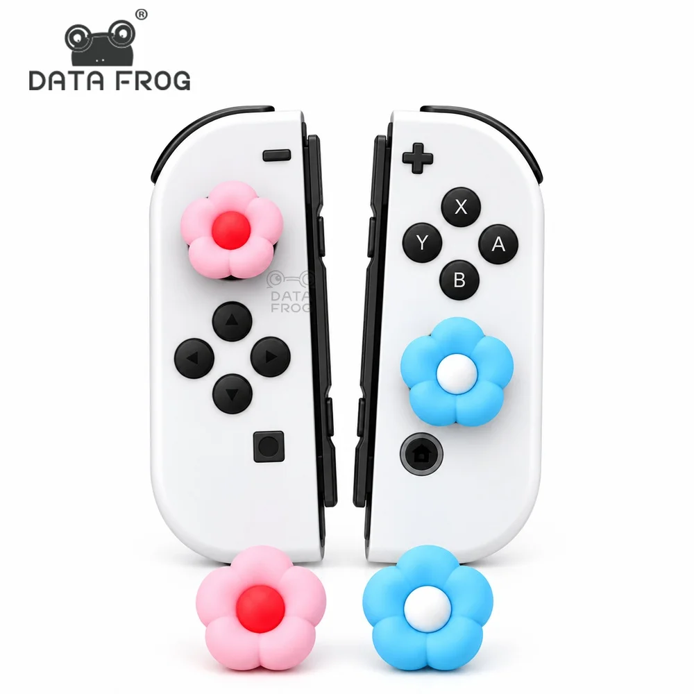 DATA FROG Multiplayer Flower Caps Compatible with Switch OLED Lite Joystick Covers for Switch Joycon