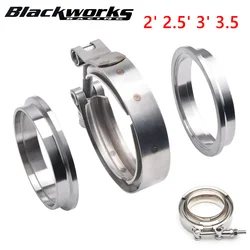 V-Band Clamp With Male Female Flange Kit Turbo Downpipe Wastegate V-Band Turbo Exhaust Pipes Car Accessories TP-1011A