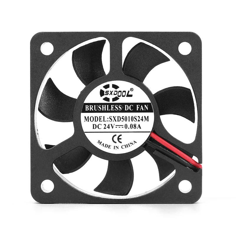 

2pcs 24V cooling fan 5cm 5010 DC 24V 2Pin 5CM 50x50x10mm 50mm PC Heatsink Cooler Cooling Fan SXDOOL customized OEM