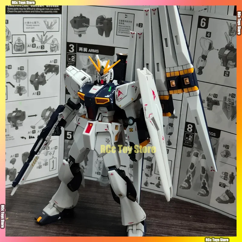 MODONG EG 1/144 RX-93 V 조립 모델 키트, 핀 깔때기 컬렉션, 액션 피규어 로봇 플라스틱 모델 장난감 선물