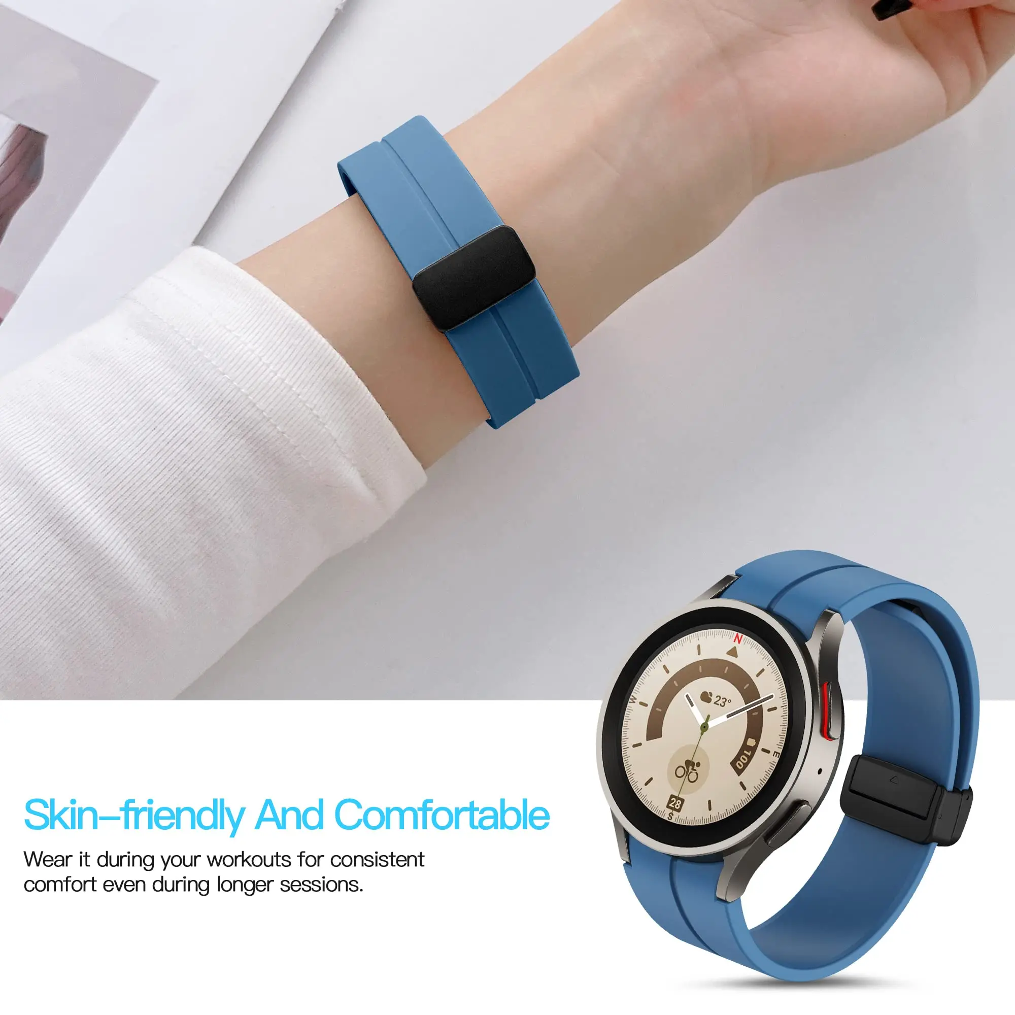 Magnetic Band For Samsung Galaxy Watch 7 6 5 4 44mm 40mm/5 pro 45mm Silicone 20mm watch Bracelet Galaxy 6 classic 43 47 mm strap