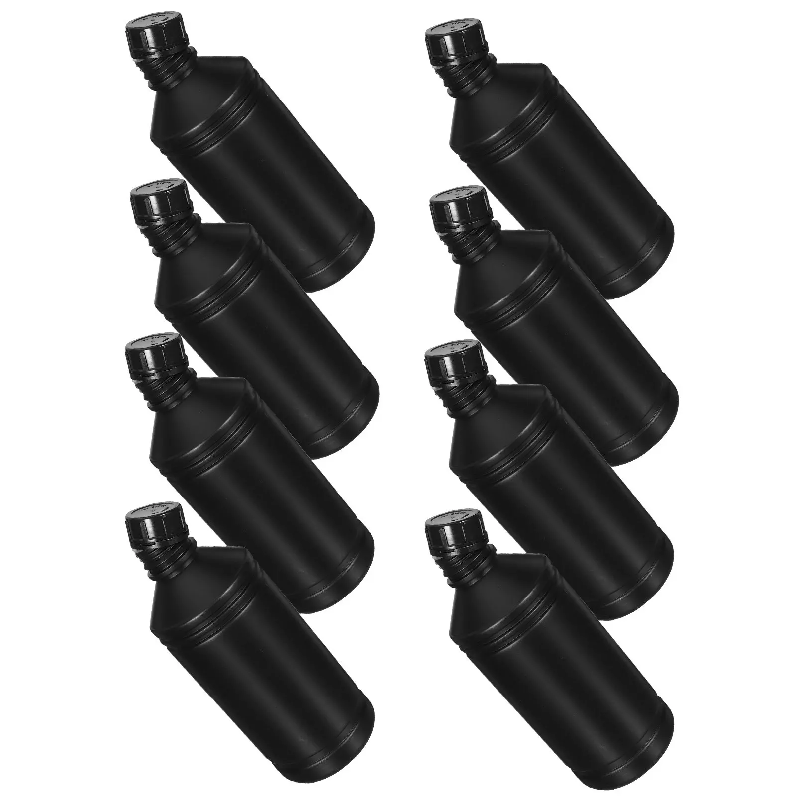 

Набор из 8 черных герметичных бутылок из HDPE для хранения химикатов в лаборатории, с крышками, подходящими для светочувствительных реагентов и жидкостей