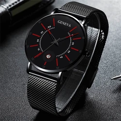 Mens Watches 2022 Luxury Fashion Men Business Watch Ultra Thin Stainless Steel Mesh Belt Quartz Wrist Watch relogio masculino