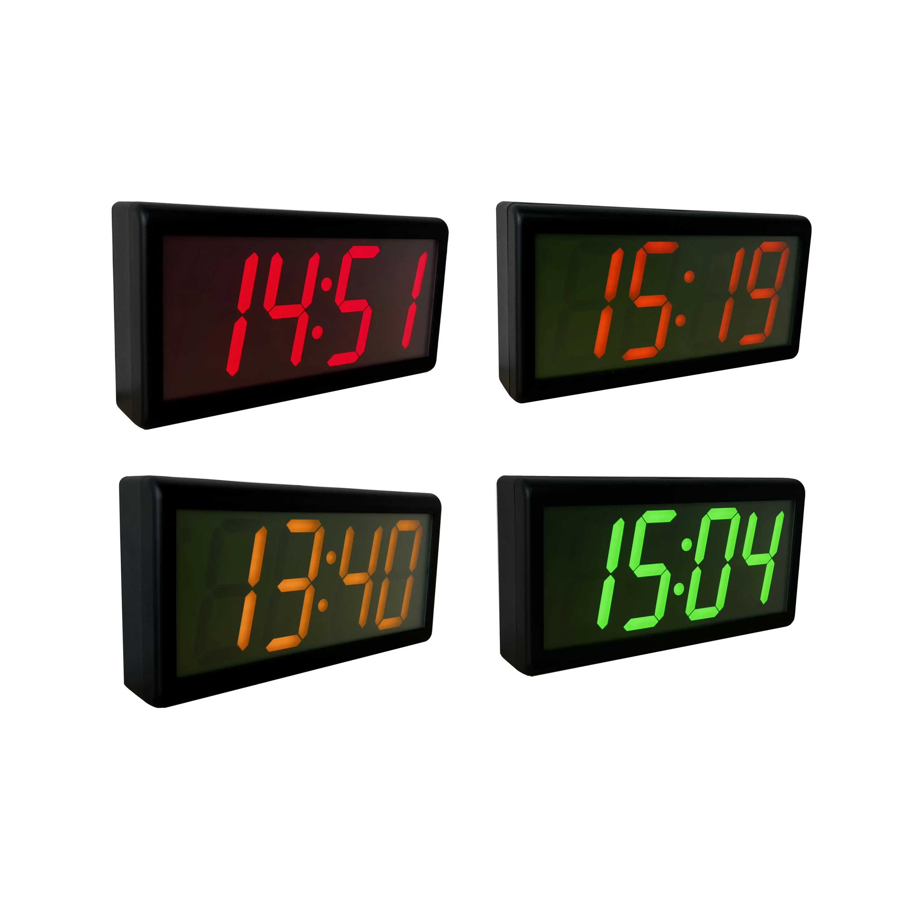 

4" x 4 Digit NTP PoE Clock for Home Decoration, Network Synchronized, Automatic DST Reset, Plastic Casing