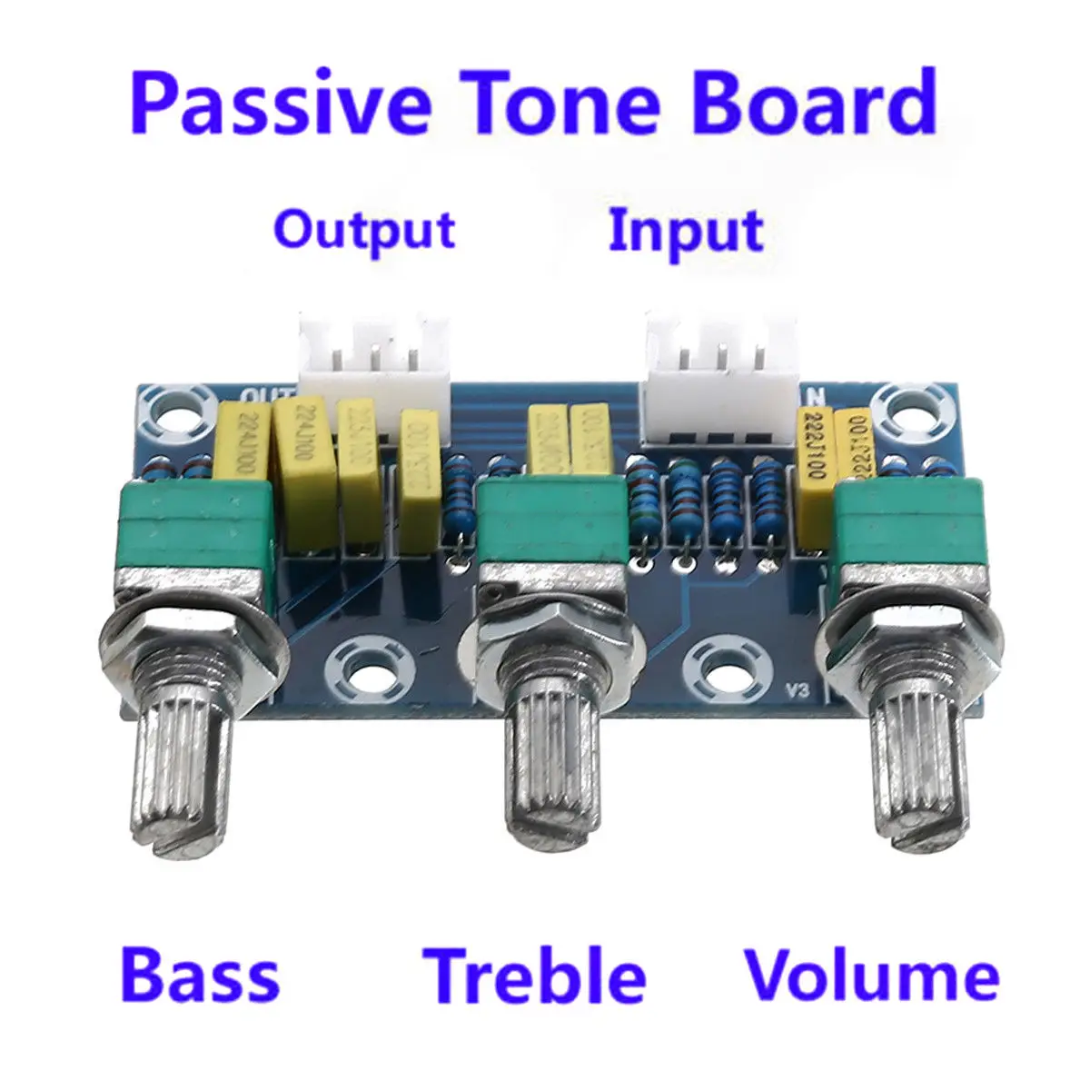 Module Tone Volume Passive Bass Treble Control Preamplifier Two channels XH-M802 2.54-3P Board Replacement Kit Set