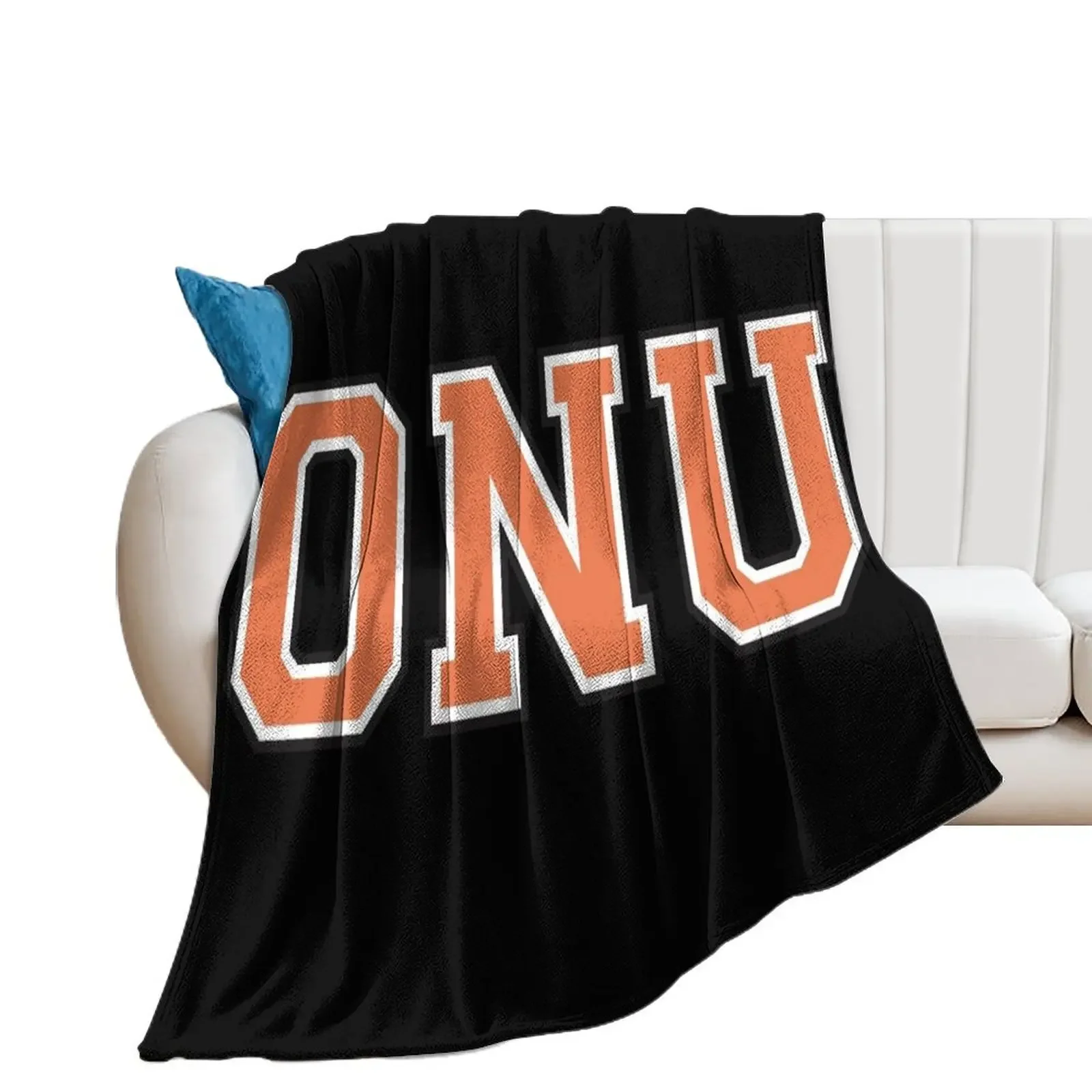 

onu college font Throw Blanket Heavy Shaggy Furrys Blankets