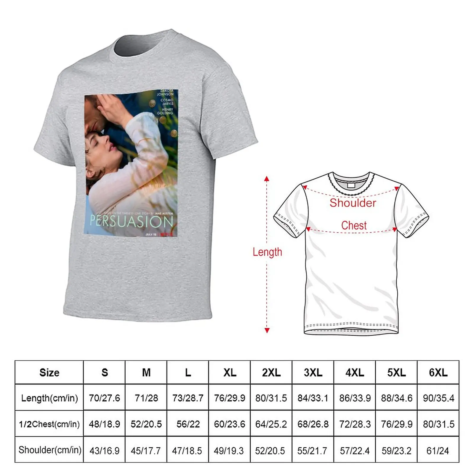 Persuasion Movie 2022 T-Shirt summer clothes Short sleeve sweat shirt men clothes