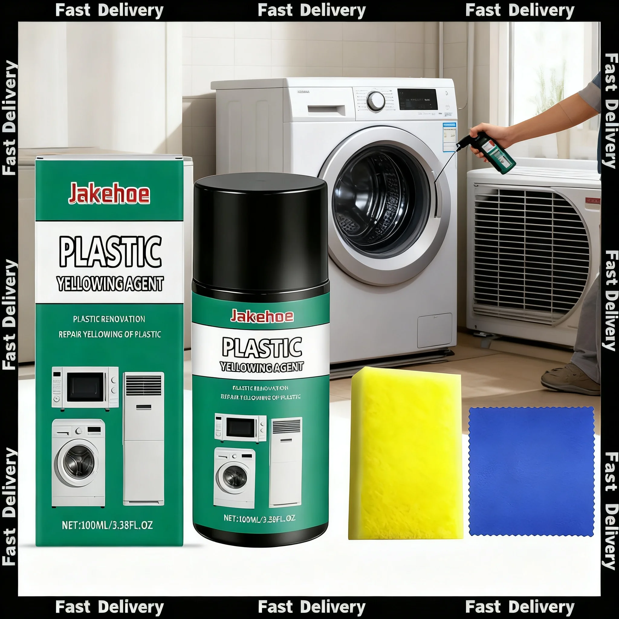 1/2/3set Plastic Yellowing Remover Scratch Repair - Appliances AC Units Fridge Toilet Back To White Gloss Long-Lasting Polish Cl
