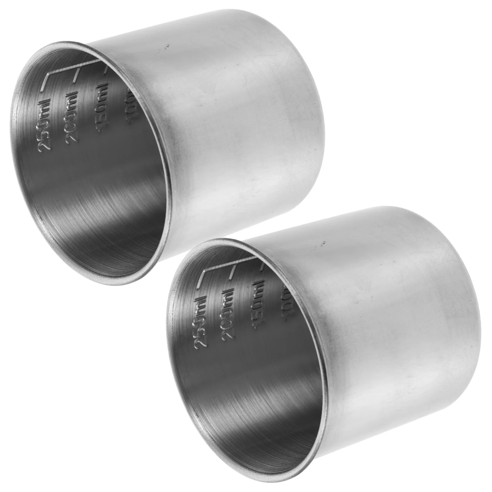 

2 Pcs Measuring Cup Stainless Steel Graduation Rice (304 7cm Without Handle 50g) 2pcs Liquid Cups Coffee Mug Holder