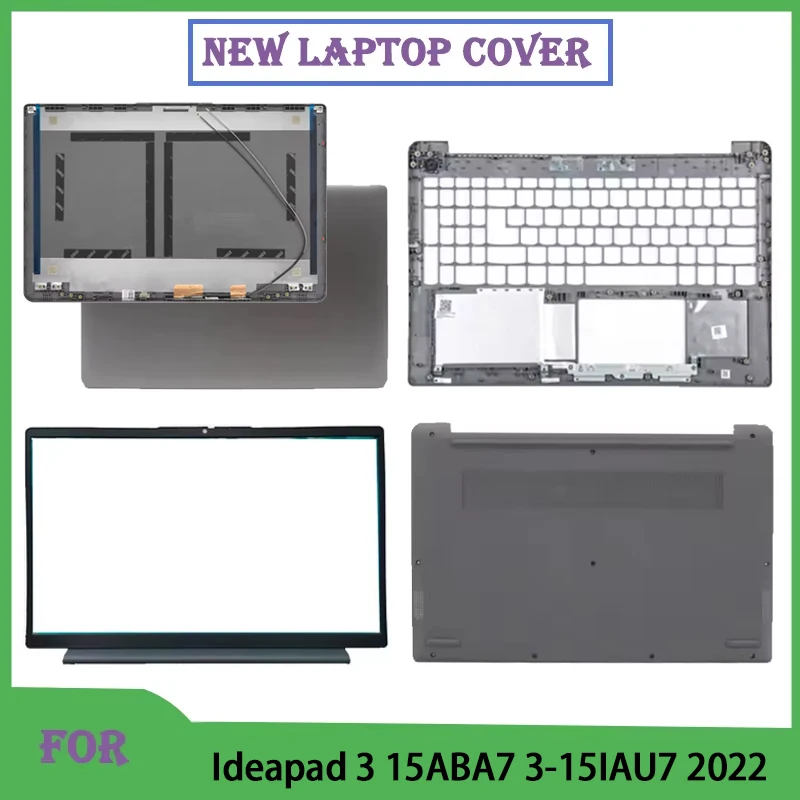 NEW For Ideapad 3 15ABA7 3-15IAU7 2022 Laptop LCD Screen Rear Lid Top Case Back Cover Front Bezel Palmrest Lower Bottom Case