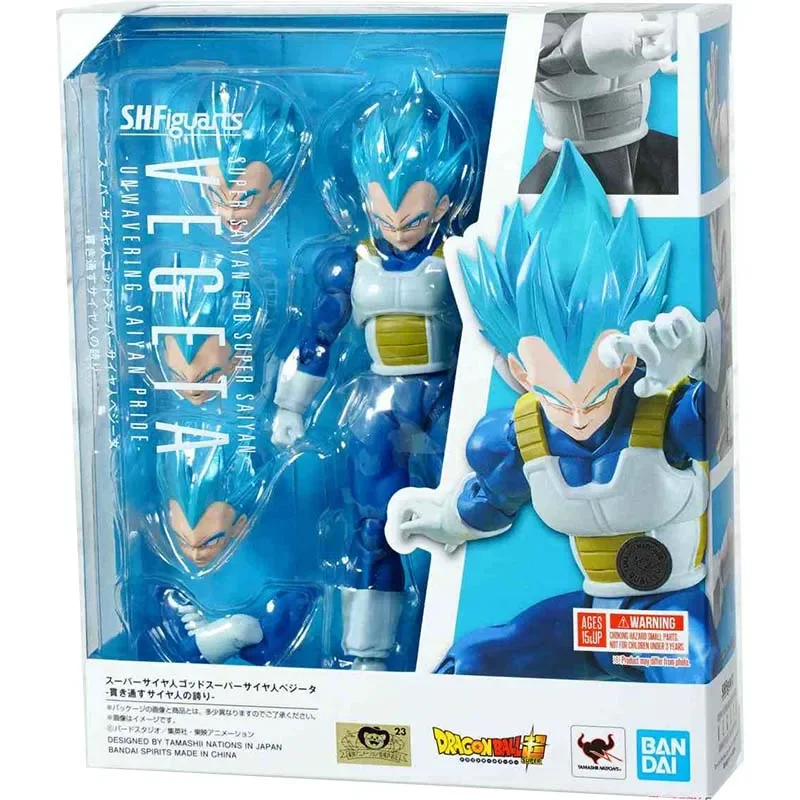 Bandai Figure Dragon Ball Anime Figures SHF Super Saiyan God Super Saiyan Blue Vegeta Collection Model Action Figure Toys Boys