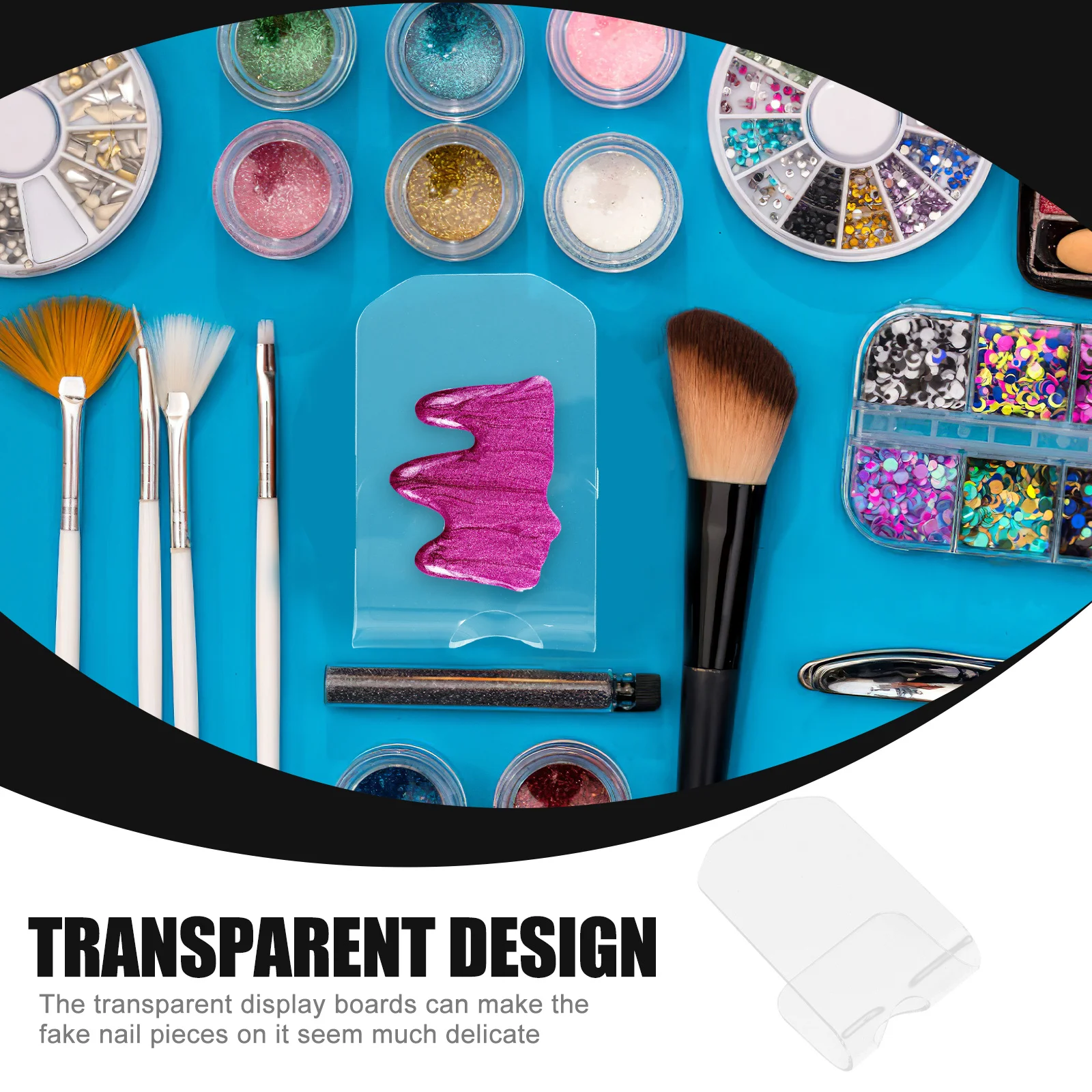 2 قطعة لوحات طلاء الأظافر المهنية الاكريليك شفافة خلط صواني مانيكير عرض لوحات لفن الأظافر و