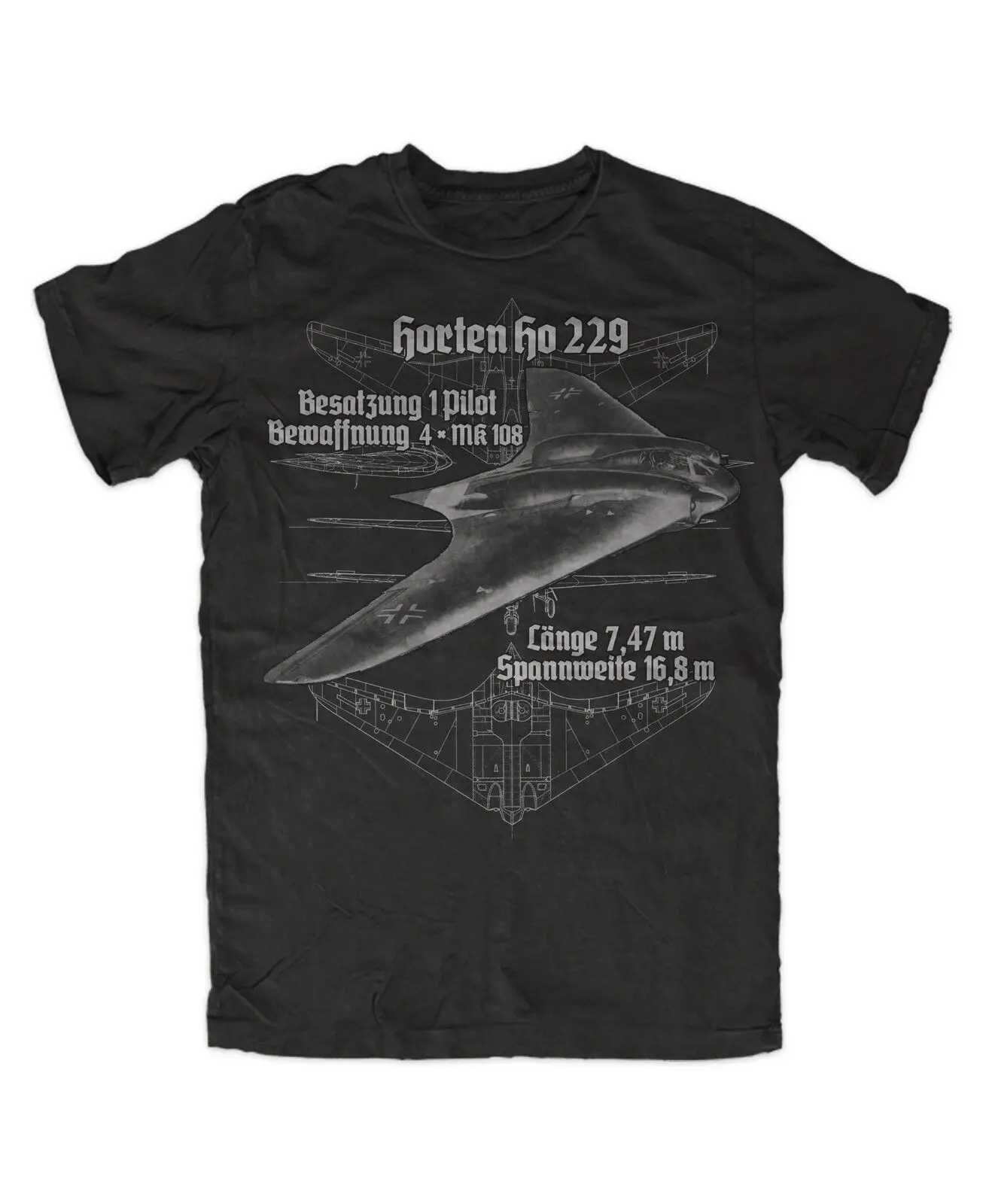 Horten Ho229 Premium T Shirt Aviation Only Wing Military Military