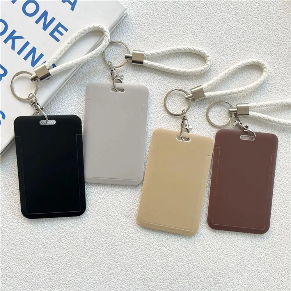 Student Women Men Keyring Credit Card Business Key Chain ID Card Protective Badge Holders Bus Card Cover ID Card Holders