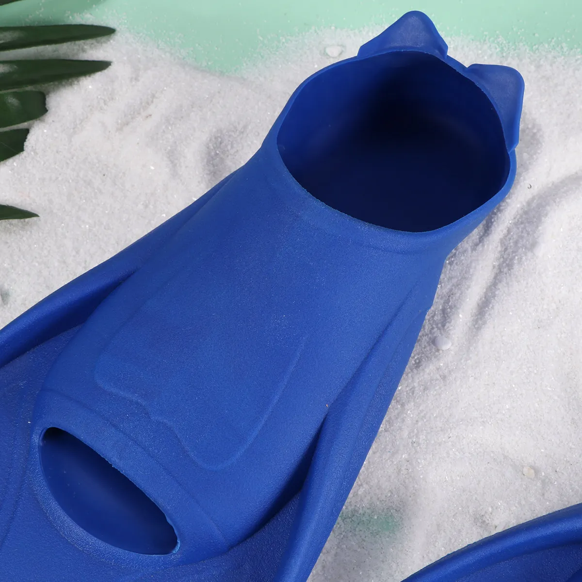 

1Pair Premium Tpr Snorkeling Fins Open Heel Diving Flippers for Men Women Fast Natural Kick Hydromechanical Design Blue Size Xs