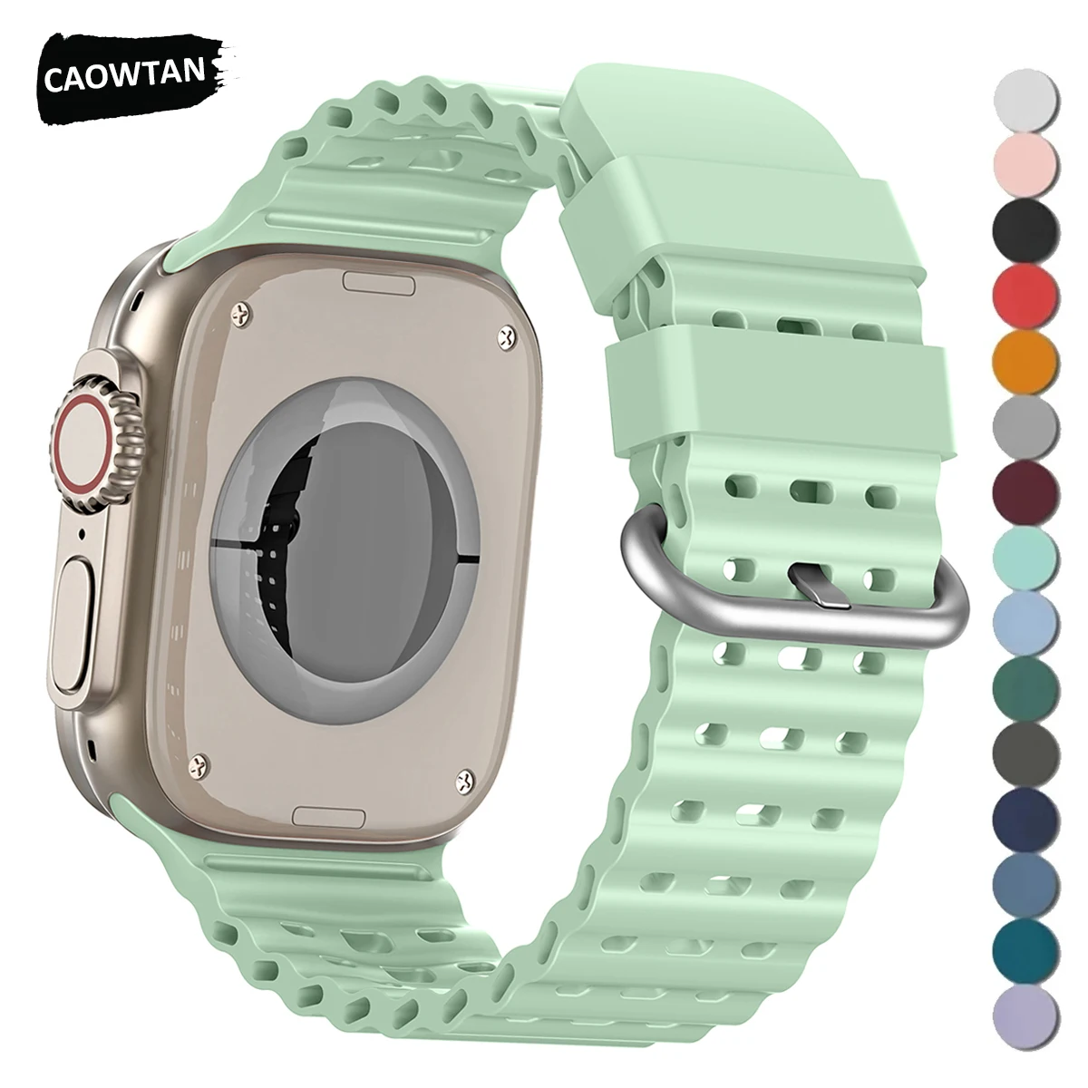 Ocean Strap for Apple Watch Ultra 3/2 Band 49mm Series 10/11 46mm 45mm 44mm Silicone Watchband for iWatch 11 10 9 8 Accessories