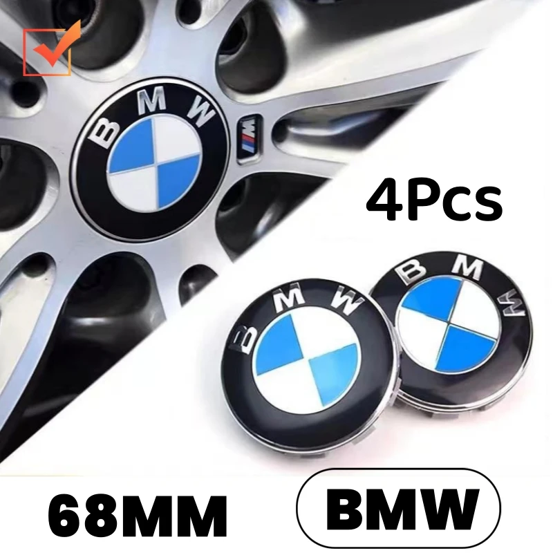 

4Pcs 68MM Car Wheel Center Hub Cap Auto Rim Covers For BMW E36 E53 E90 E60 E61 E93 E87 X3 X5 F30 F20 F10 G30 Accessories