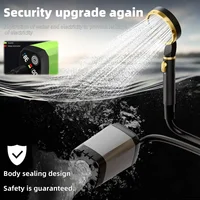 Dispositivo de ducha eléctrica portátil al aire libre, ducha de camping, pantalla digital completa de larga duración para la construcción, camping y uso doméstico