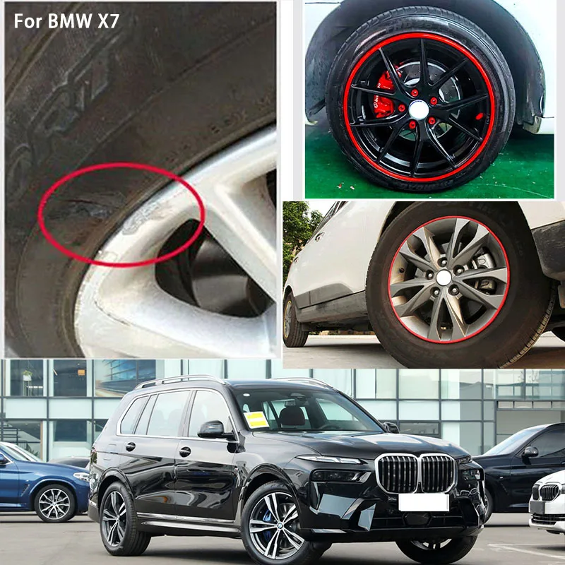 

For BMW X7 Car Wheel hub Protective Ring wear-resistant decoration parts tire anti-leakage anti-collision rubber strip