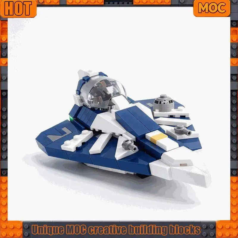 256PCS Sci Fi Delta Wing Starfighter Building Blocks Model Space Interceptor Assembly Toy Creative Desk Decor Display Gift