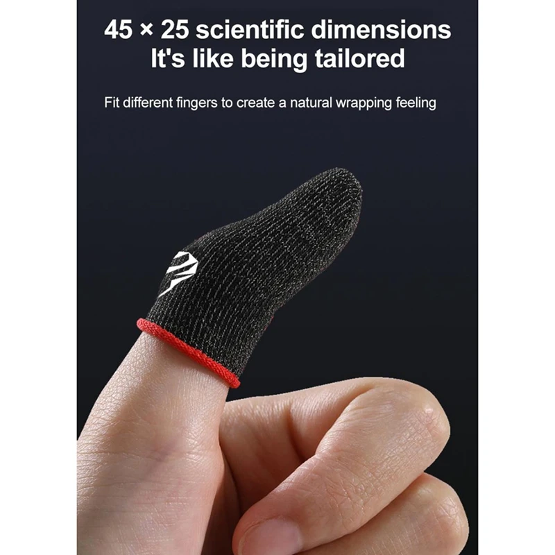 10PCS Gaming Finger Superconducting Electric Fibre 28 Knitted Sleeve Breathable Fingertips For PUBG Mobile Games