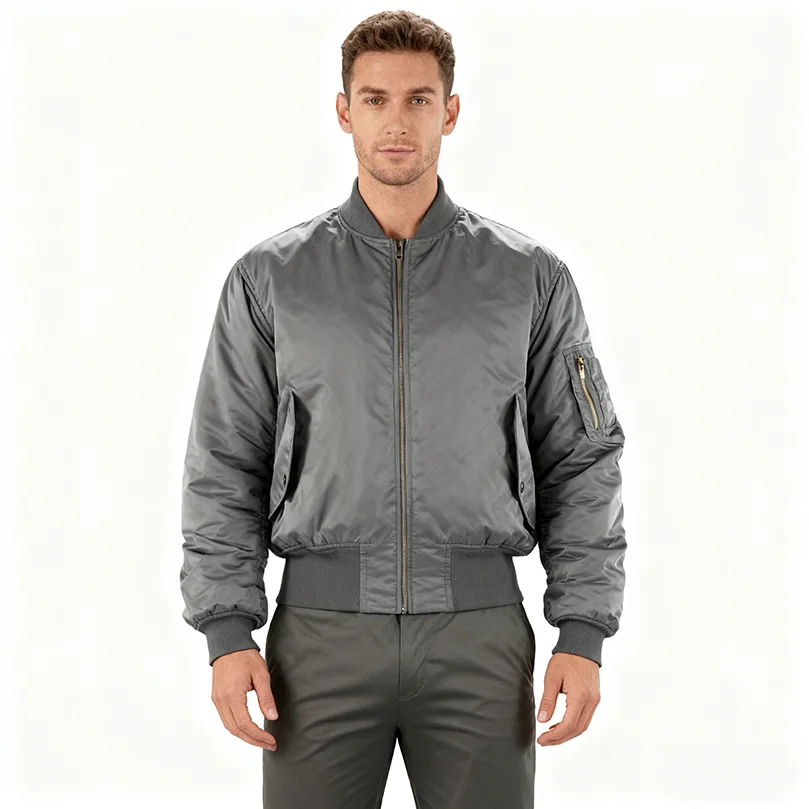 

Thin Bomber Jacket Men windbreaker Pilot Flight Army Jacket hip hop Waterproof Nylon Autumn Long Sleeve Coat MA1 2026 Z1