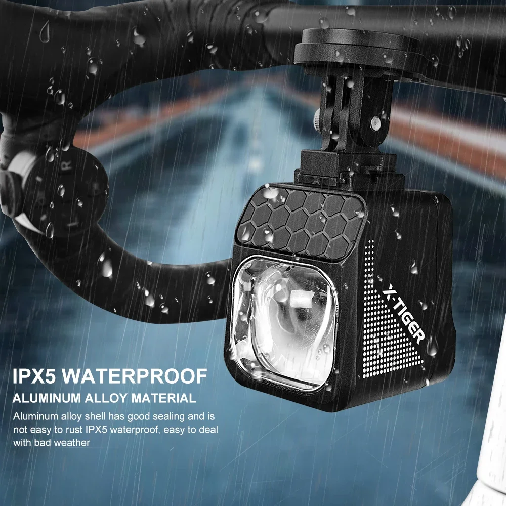 

X-TIGER Bicycle Light Front Cycling Light 1600 High Lumens Rechargeable Type-C IPX5 Waterproof Mountain Bike Night Light Torch