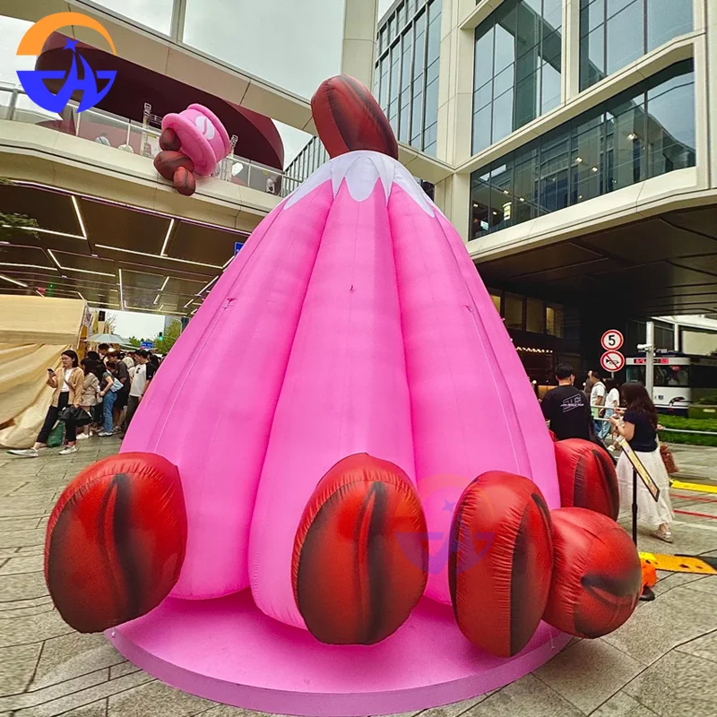 

Изготовленная на заказ большая надувная модель вулкана с кофейными зернами, украшение для уличного центра, реквизит для проверки фотографий