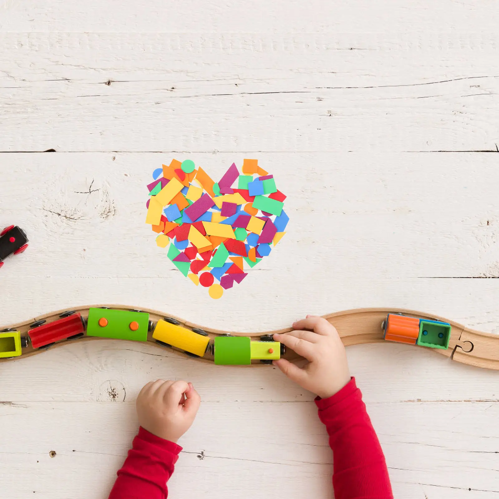 

Набор из 96 геометрических фигур для малышей: развивающая доска для сортировки форм, сенсорная игра, дошкольное обучение математике и познанию узоров