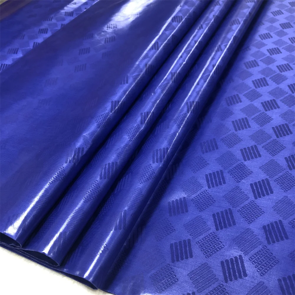 5 Yards Blue Color African Bazin Riche Fabric High Quality Guinea Brocade Shadda Fabric With Perfume 100% Cotton for Cloth