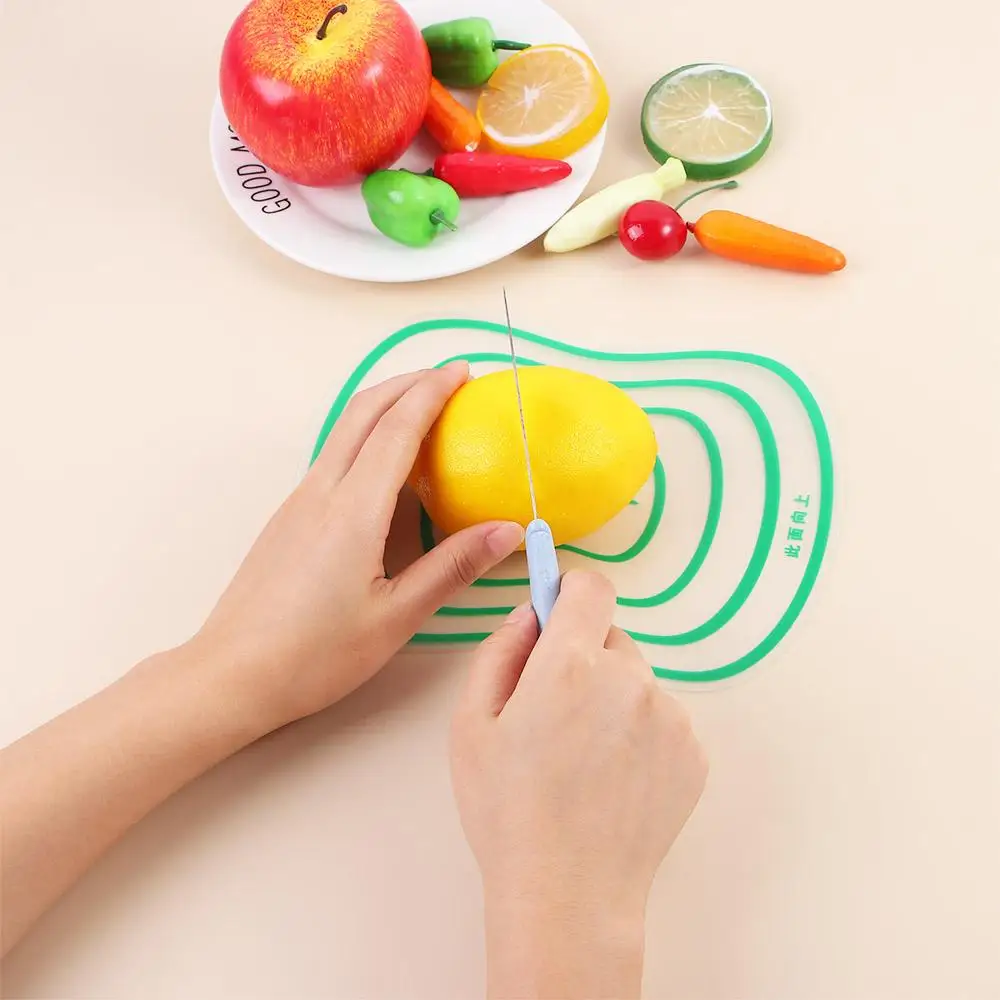Transparent Anti Bacteria Non-slip Hangable Frosted Vegetable Meat Cutting Plate Kitchen Tools Chopping Board Cutting Board