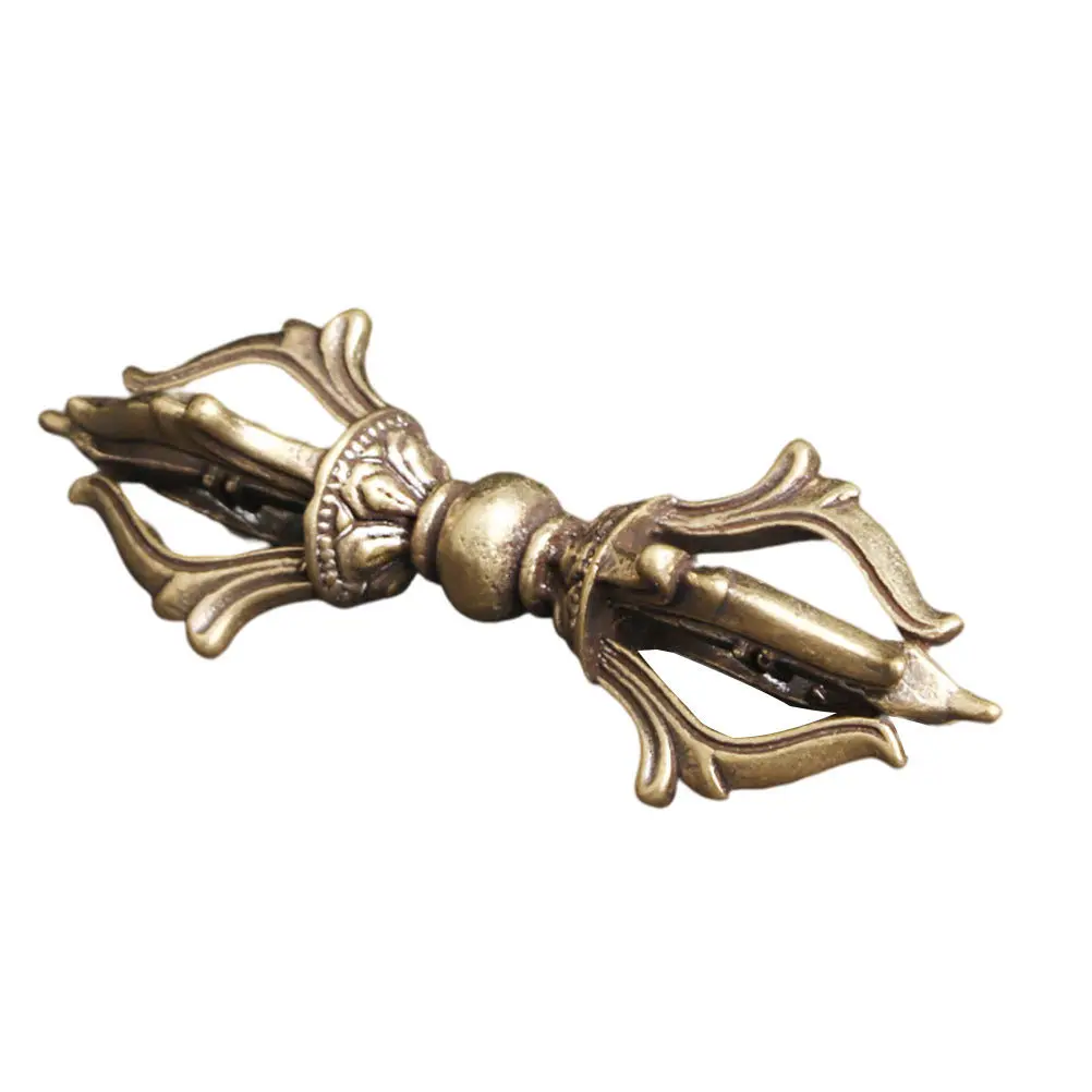 

1pcs Copper Art Brass Vajra Pestle Craft Vintage Home Decor Desktop Desktop Decor Ornament Religious Buddhism Adornment
