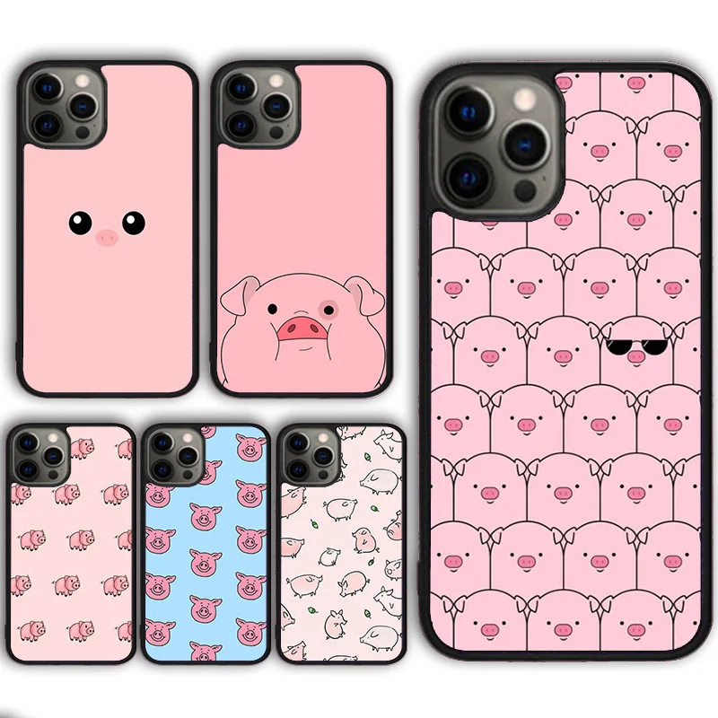 Cartoon Pig Piggy Phone Case Cover for iPhone 16 15 SE2020 13 14 11 12 Mini Pro Max 6 7 8 Plus  coque fundas Shell