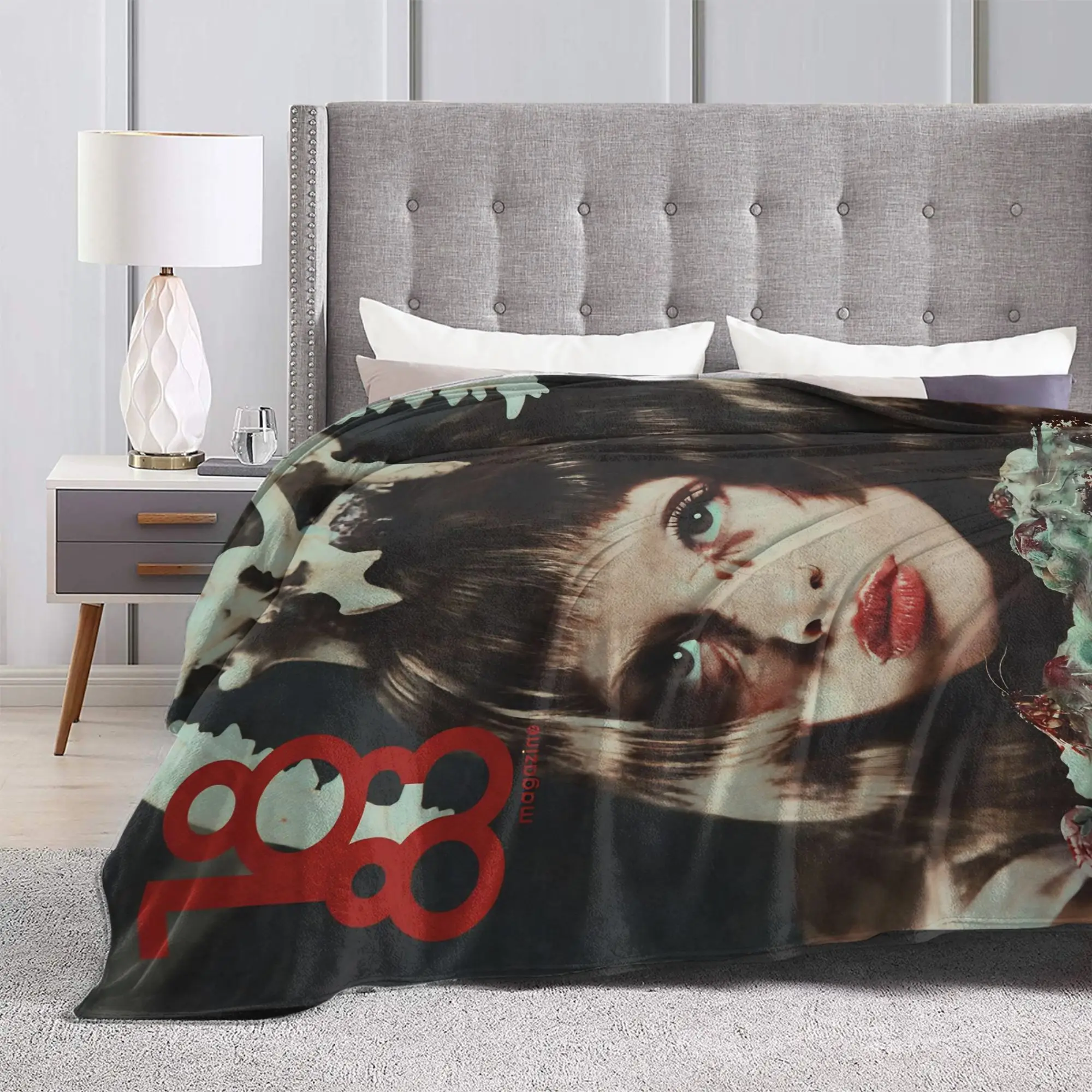 Melanies Martinezs Singer Knitted Blankets Fleece Hades Circle Ultra-Soft Throw Blanket for Bedding Couch Bedspread