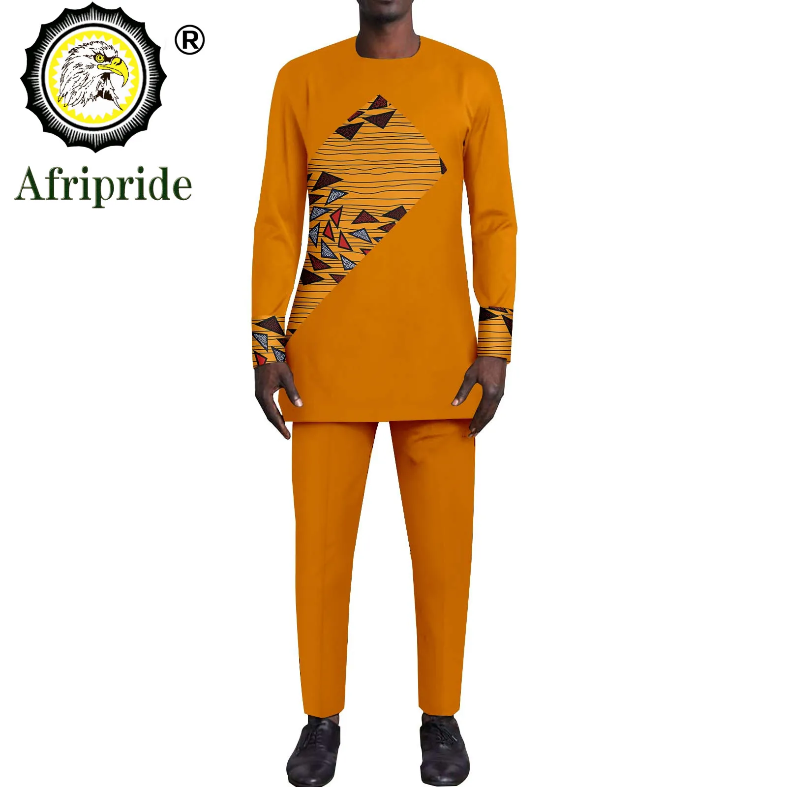 Conjunto de ropa de calle africana para hombre, y Top de conjunto de pantalón Dashiki con estampado, ropa Bazin Riche de talla grande A2216153, 2