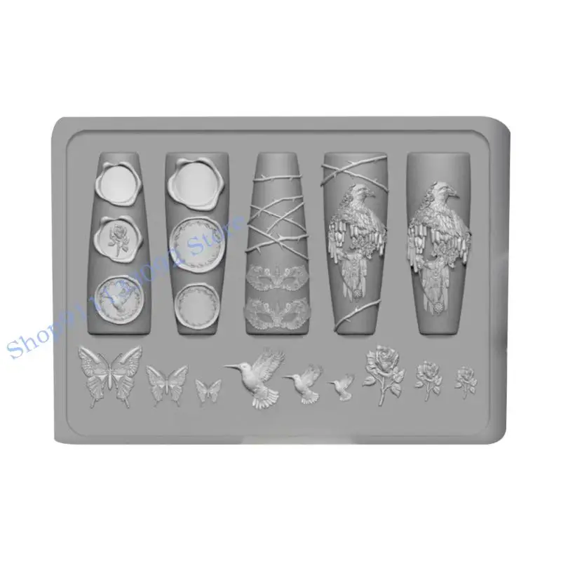 

H9ED Easy to Use Sturdy Silicone Mould for Lovely Hawks Designs Enthusiasts