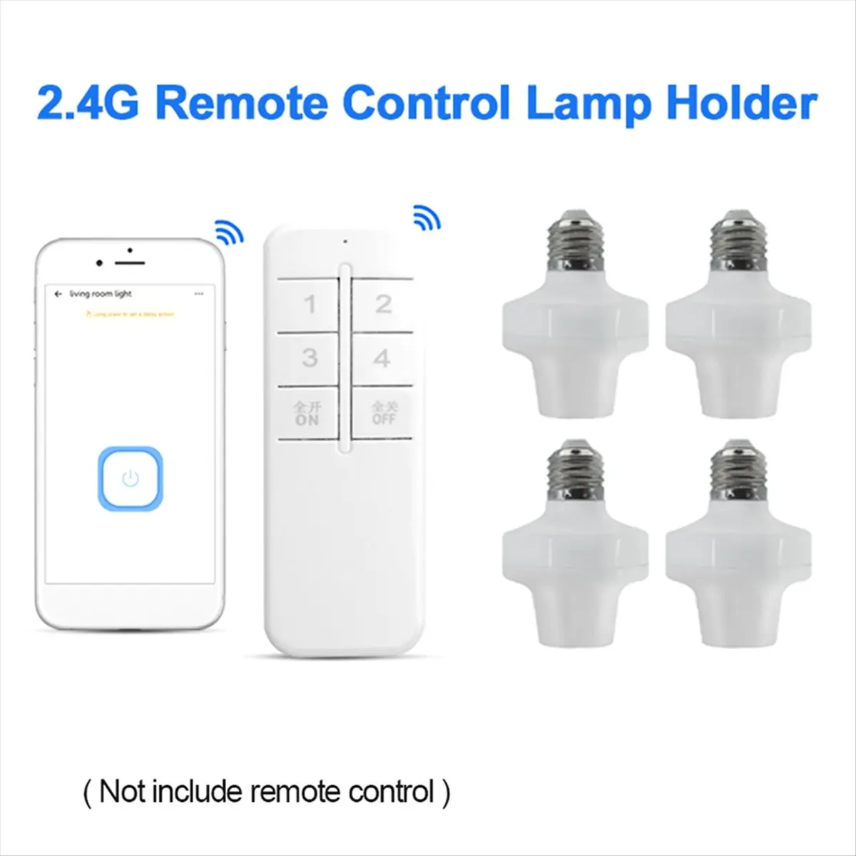 *A14E E27 Wireless Remote Control Light Lamp Holder Smart Bulb Adapter LED Lamp Holdere Smart Device for LED Bulb