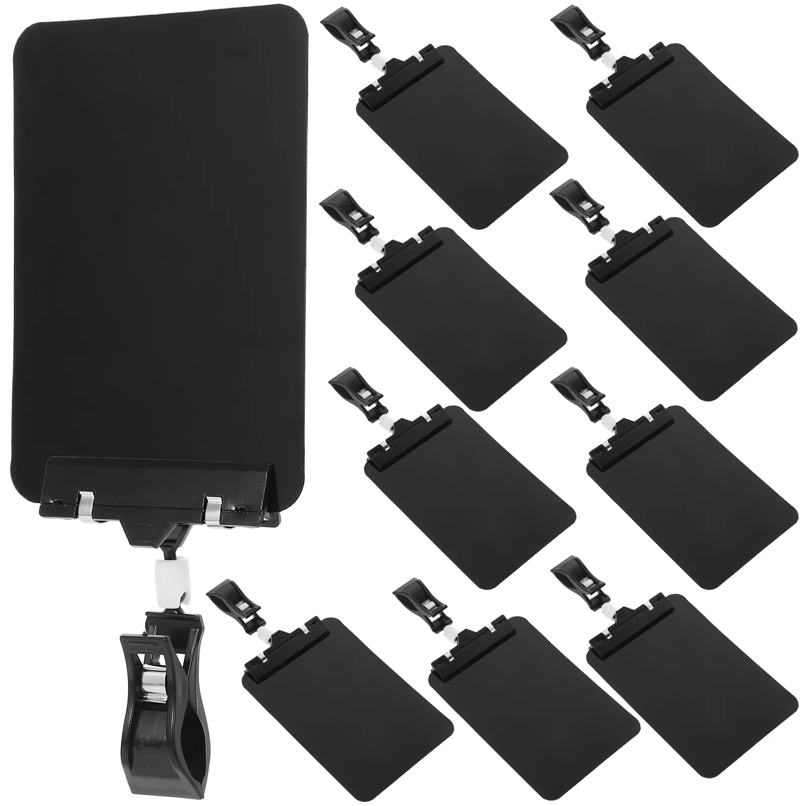 

10 Pcs Erasable Price Tags A6 Blackboard Plastic Clips for Fruit Shops Supermarket Merch ise Display Holders Price Label