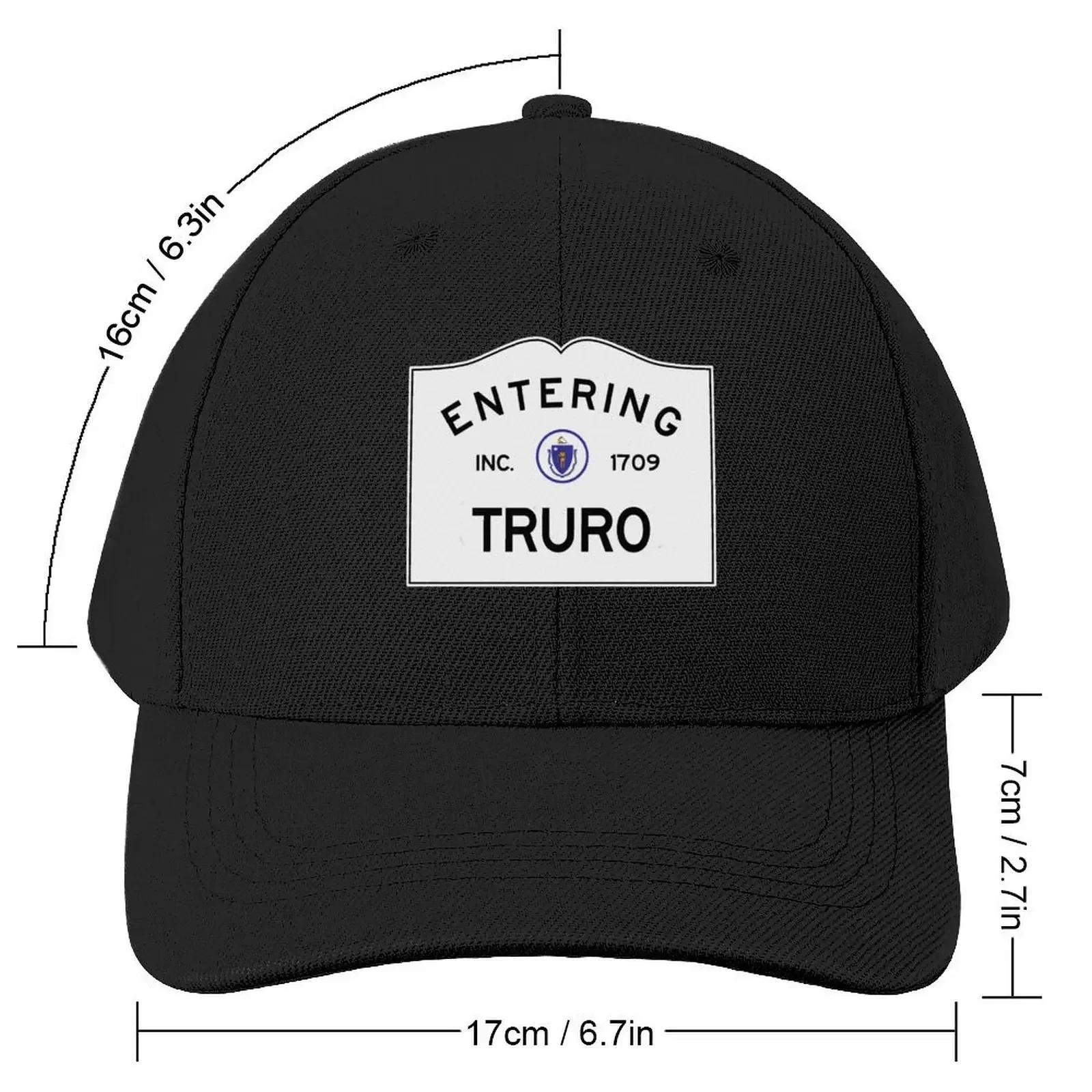 Entering Truro Massachusetts - Commonwealth of Massachusetts Road Sign Baseball Cap beach hat Streetwear Hats Woman Men's