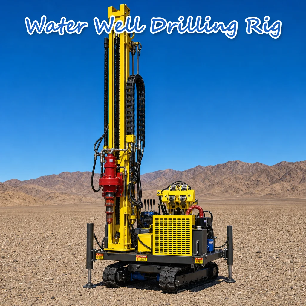 Customized Water Well Drilling Rig Compact 200m Depth Rating Diesel Driven Hydraulic Crawler Tracks for Crop Irrigation