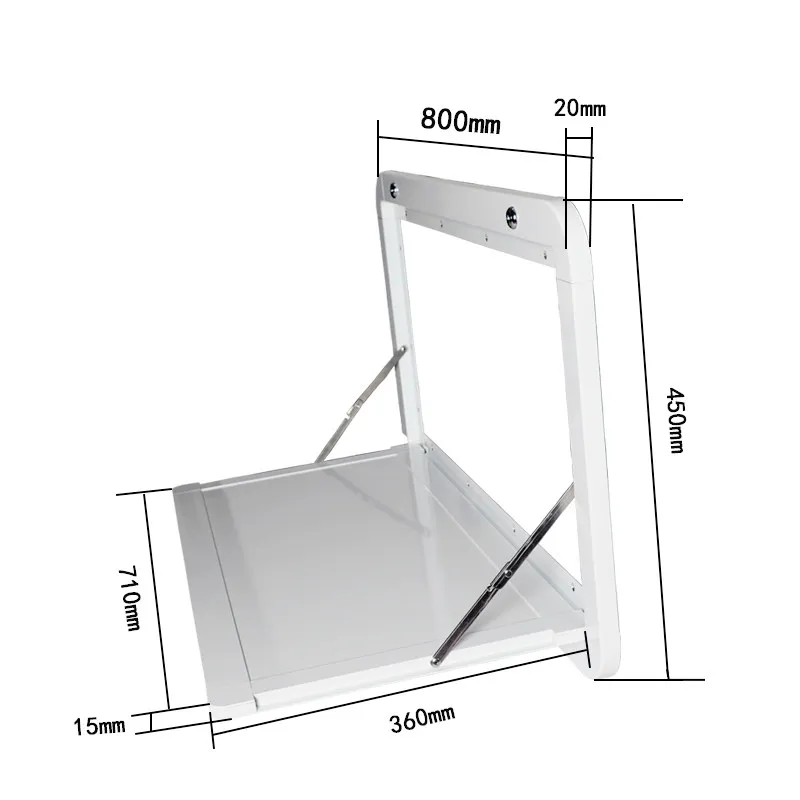 RV Outer Wall External Dining Table, Folding with Lock, Rack Car Table, Aluminum Alloy