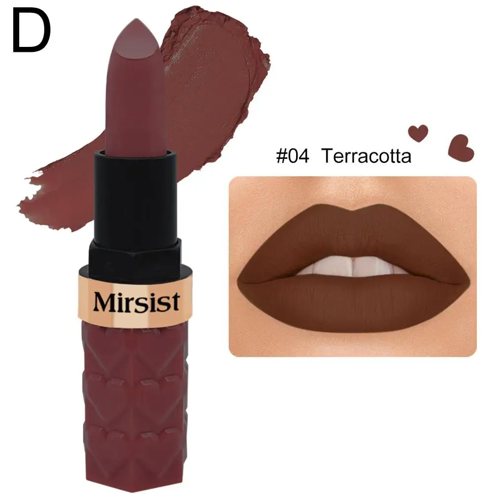 6-color Matte Private Label Solid Lipstick Custom Logo Makeup Tube Package Lipstick 3.5g Long-lasting Bulk Moisture Velvet M6O2