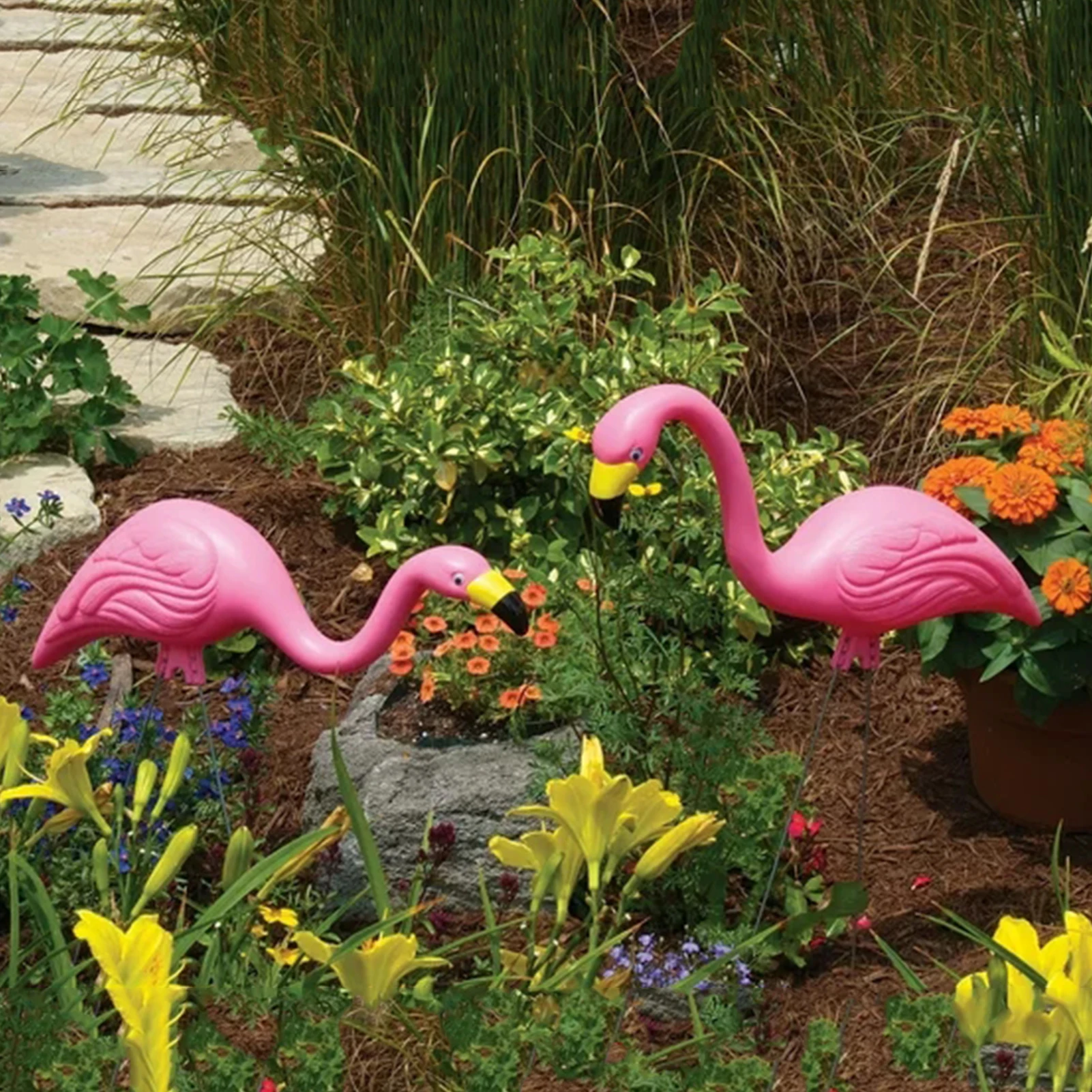 

Large Pink Flamingo Garden Yard Decor Simulated Plastic Flamingo Fake Bird Decoration for Beach Tropical Party Decor