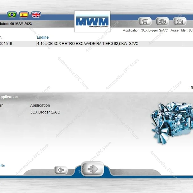 

Электронный каталог запчастей EPC для дизельных двигателей MWM, 2023.10