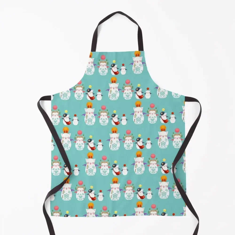 Matryoshka Nesting Moogles from FF14 Apron kitchen jacket woman custom women's kitchen professional hairdresser Apron