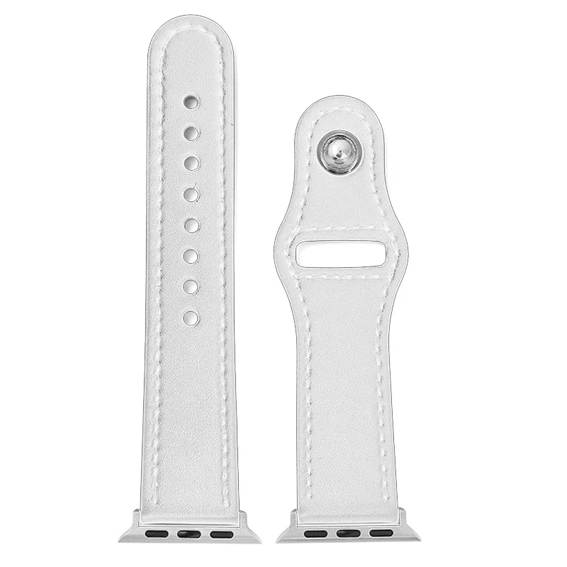 Pulseira de couro Para Apple Watch 44mm 42mm 38mm 40mm Para Apple Watch Acessórios iWatch SE 7 6 4 3 Pulseira