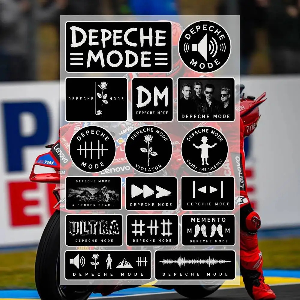 D-Depeche Mode Japanese Motorcycle Sticker Suitable for Motorcycle Body Reflective Car Sticker Helmet Decal