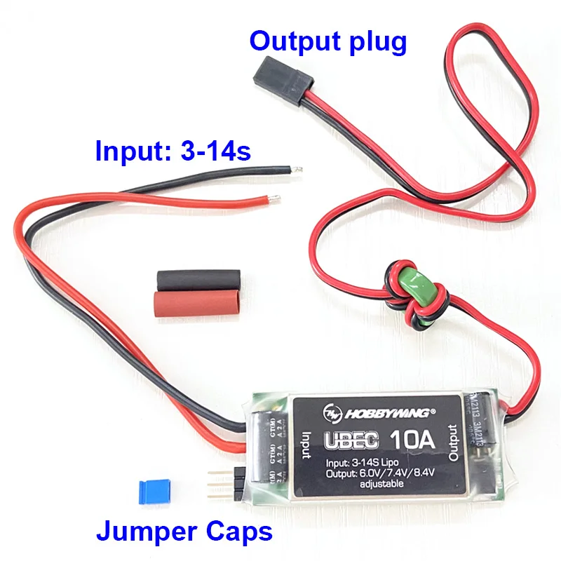 Hobbywing Waterproof UBEC 10A modulo regolatore di tensione 3-14S 6 / 7.4 / 8.4V 10A regolabile BEC ad alta tensione per parti di automobili RC